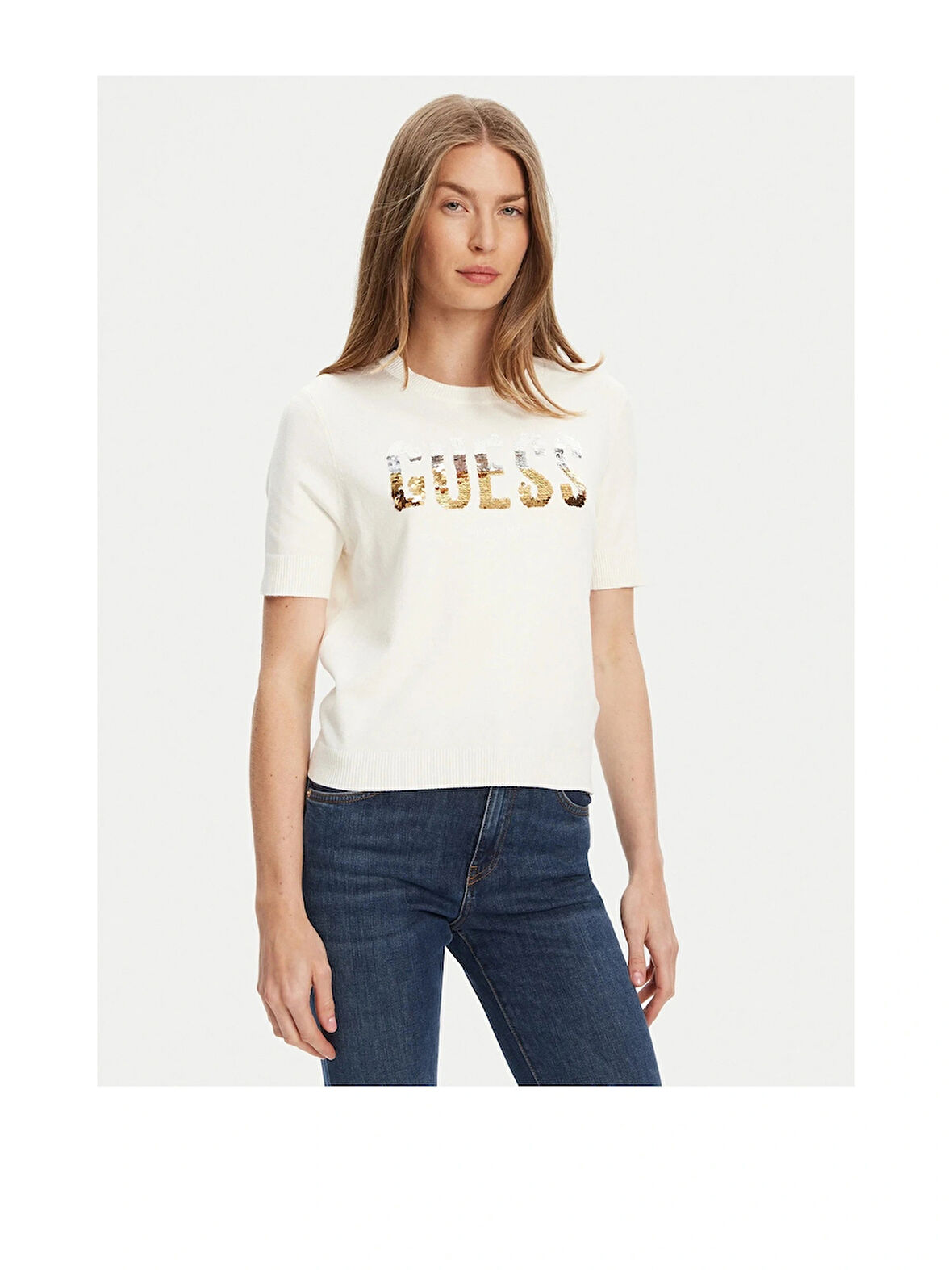 Guess Layla Kadın Beyaz Triko W5YR25Z2NQ2-G012