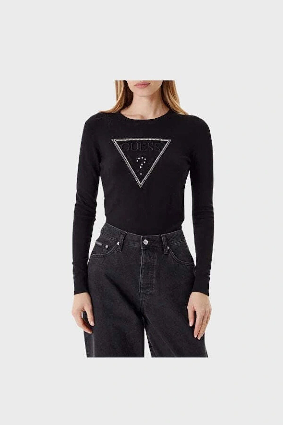 Guess Kiara Kadın Siyah Triko W5YR23Z2NQ2-JBLK