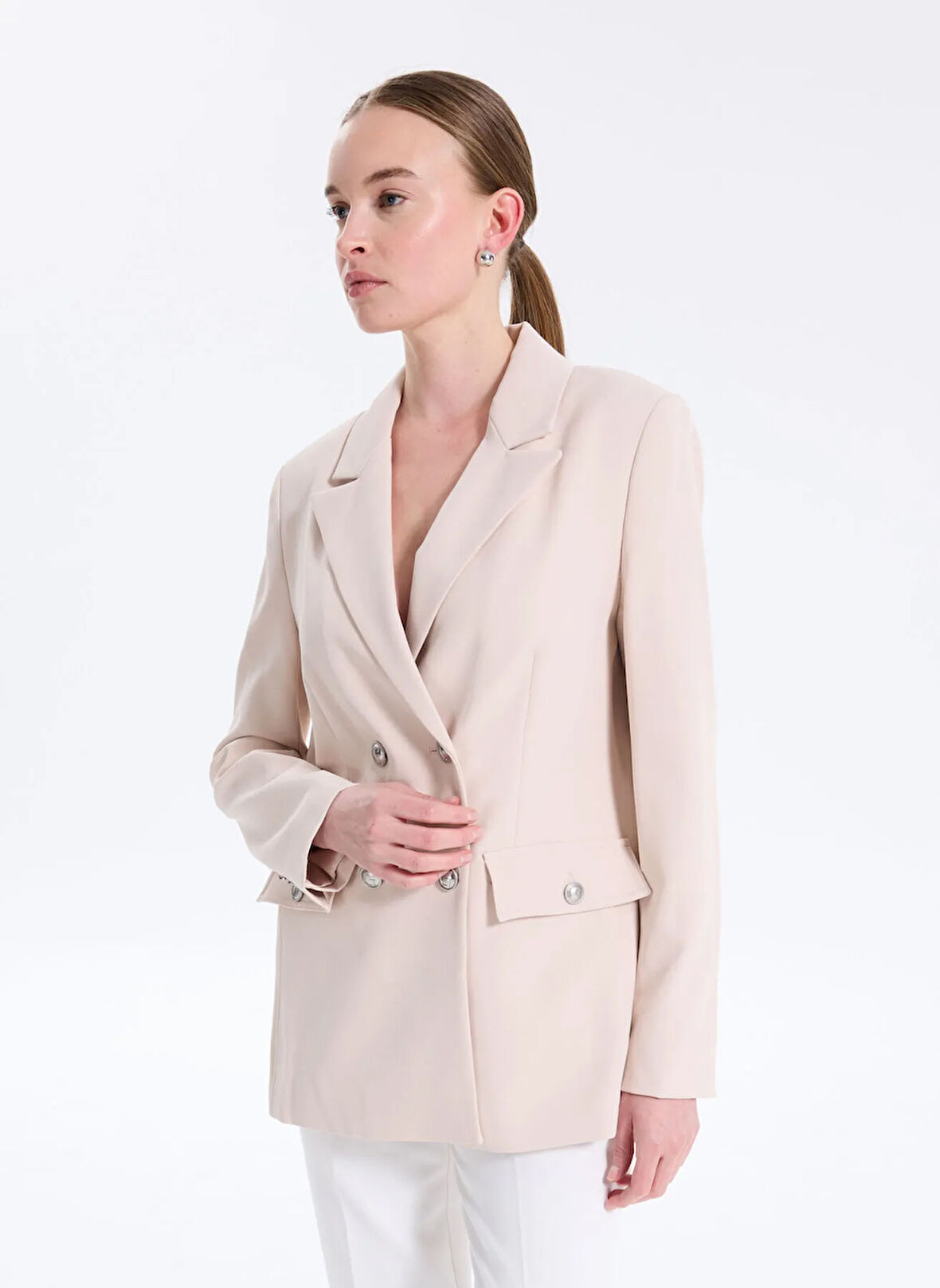 Guess Ekru Kadın Blazer Fiona Kadın Blazer