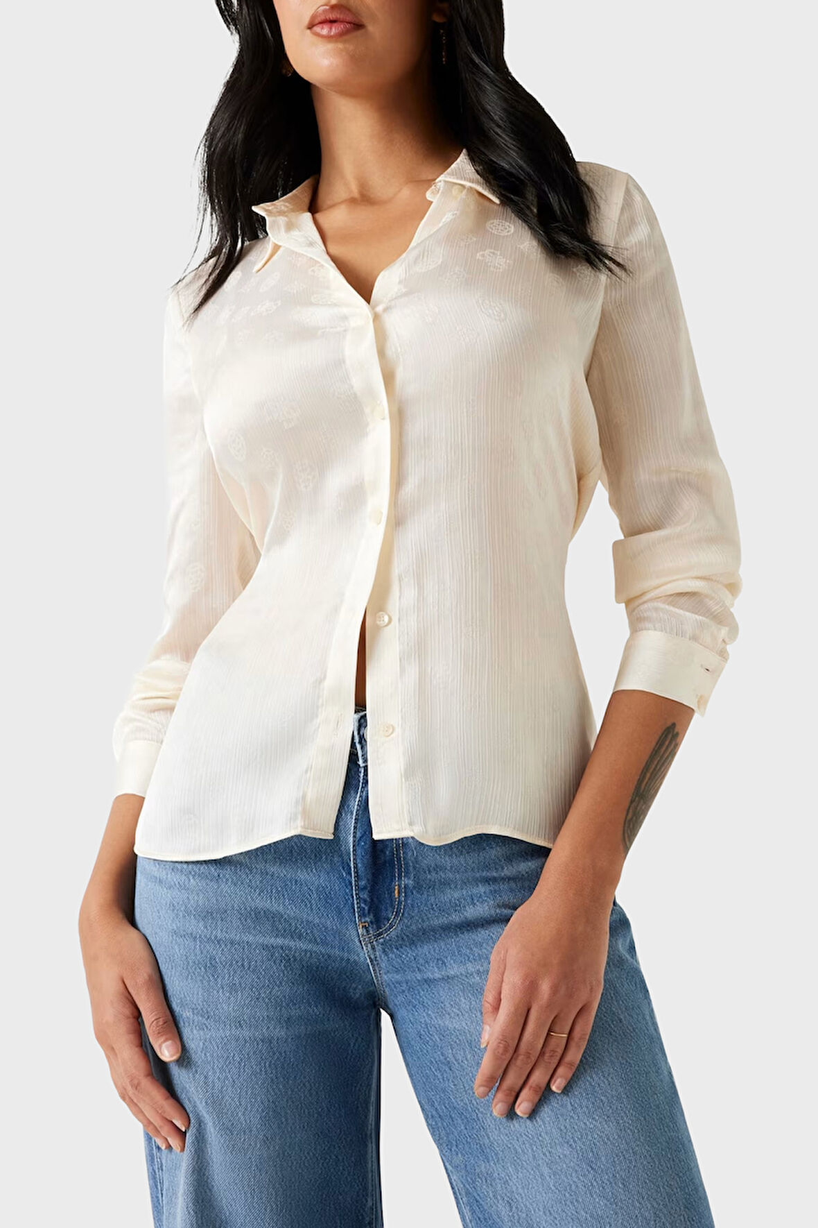 Guess Kadın Gömlek W5YH1A WHCR2 G1F7