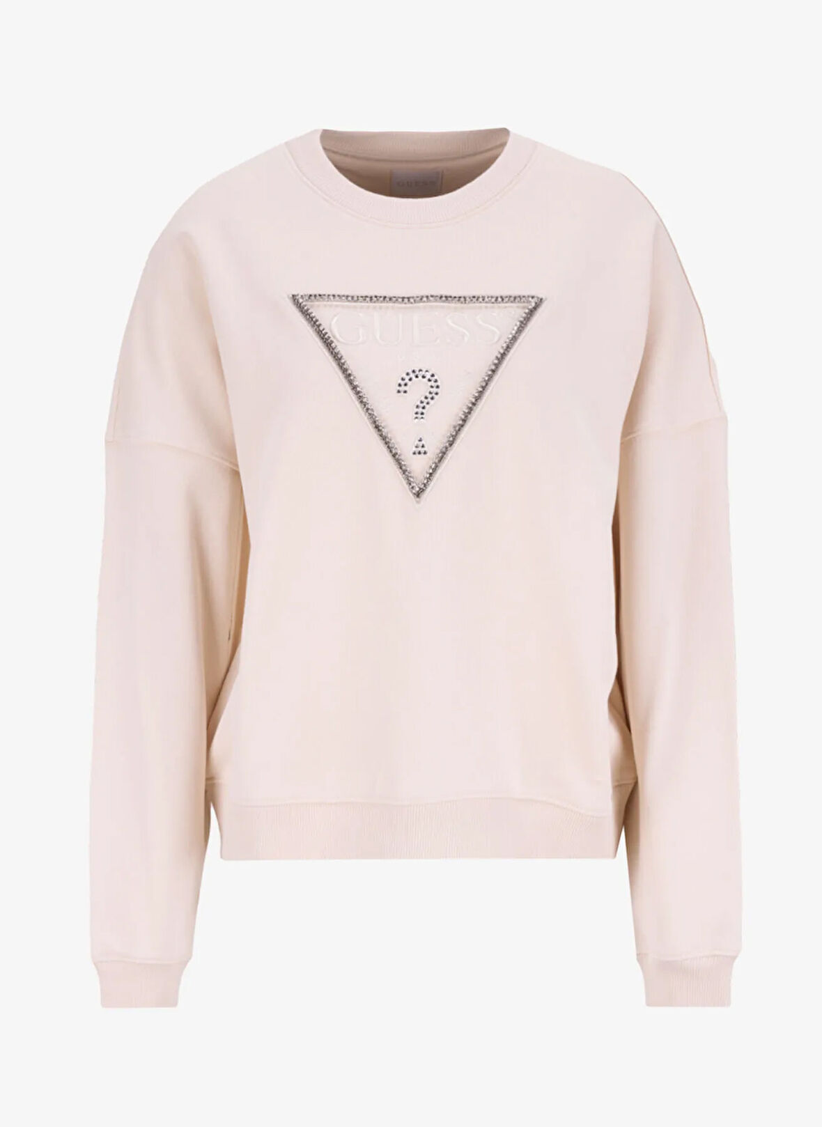 Guess Yuvarlak Yaka Baskılı Krem Kadın Sweatshırt Rachele Kadın Sweatshirt
