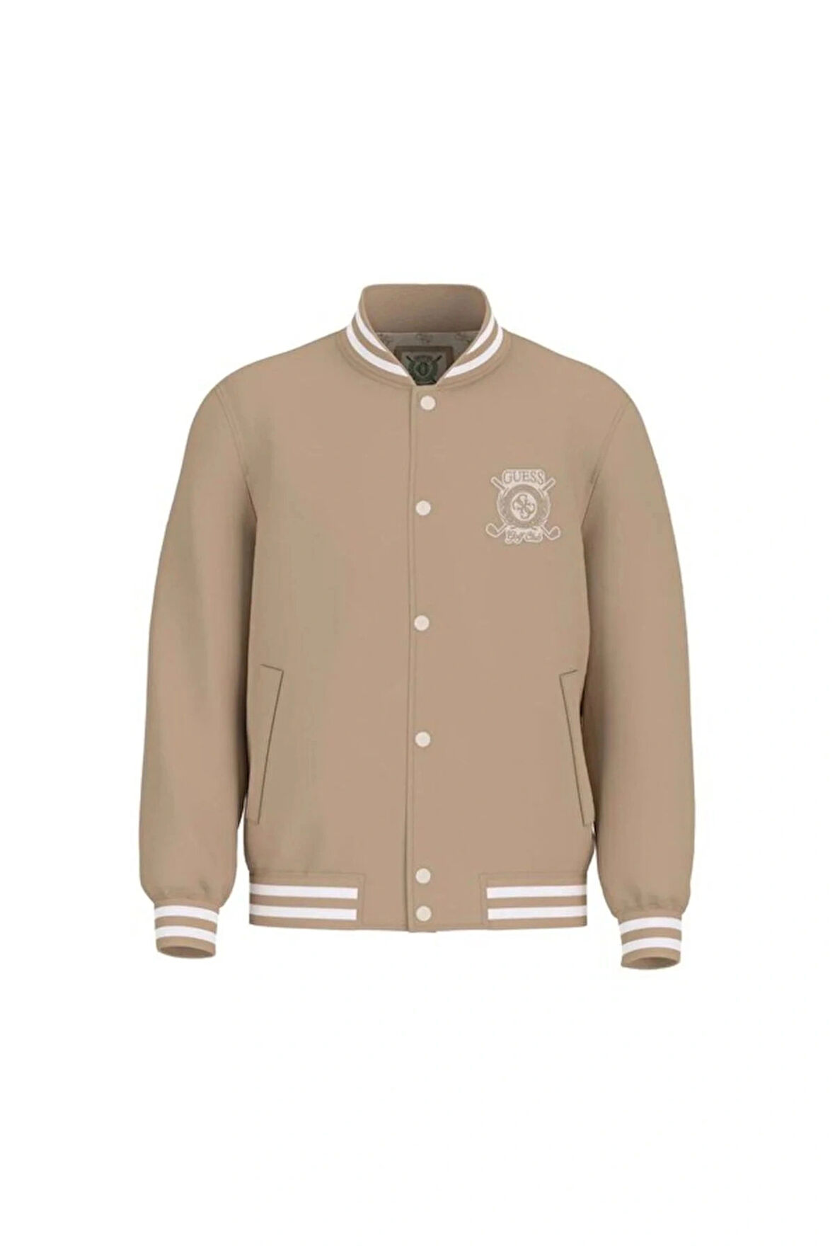 Guess Emblem Erkek Bej Bomber Ceket M5YL18WHEY0-G1FE