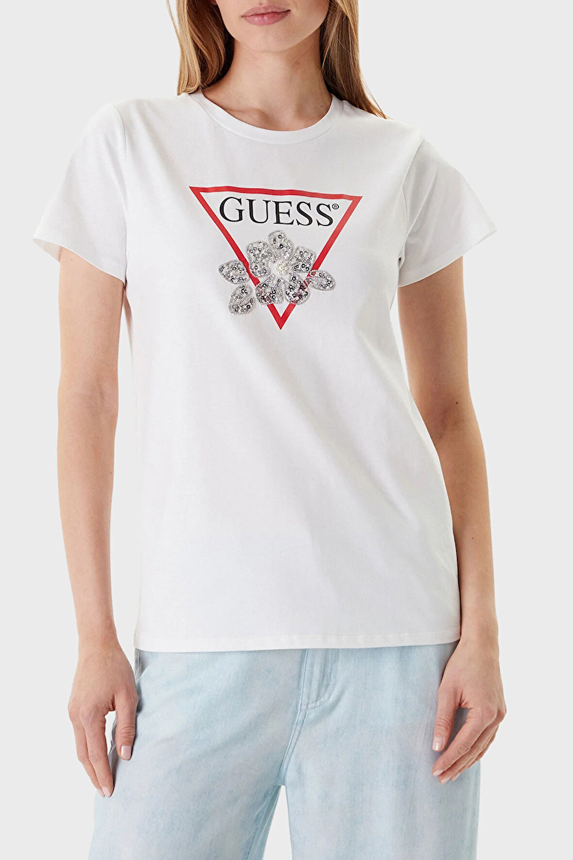 Guess Bayan T Shirt W5YI38 I3Z14 G011