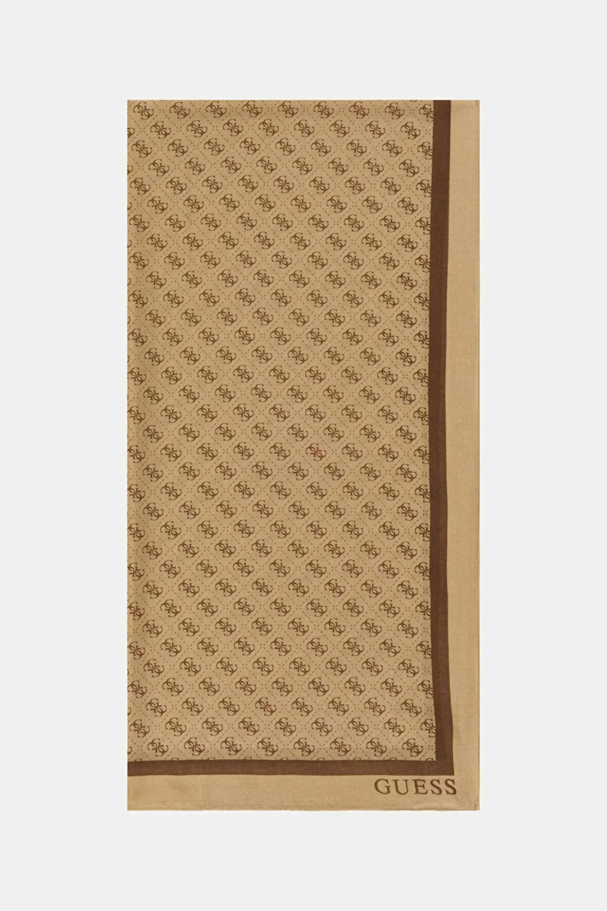Kadın Noelle Monogram Desenli Fular - Kahverengi | undefined