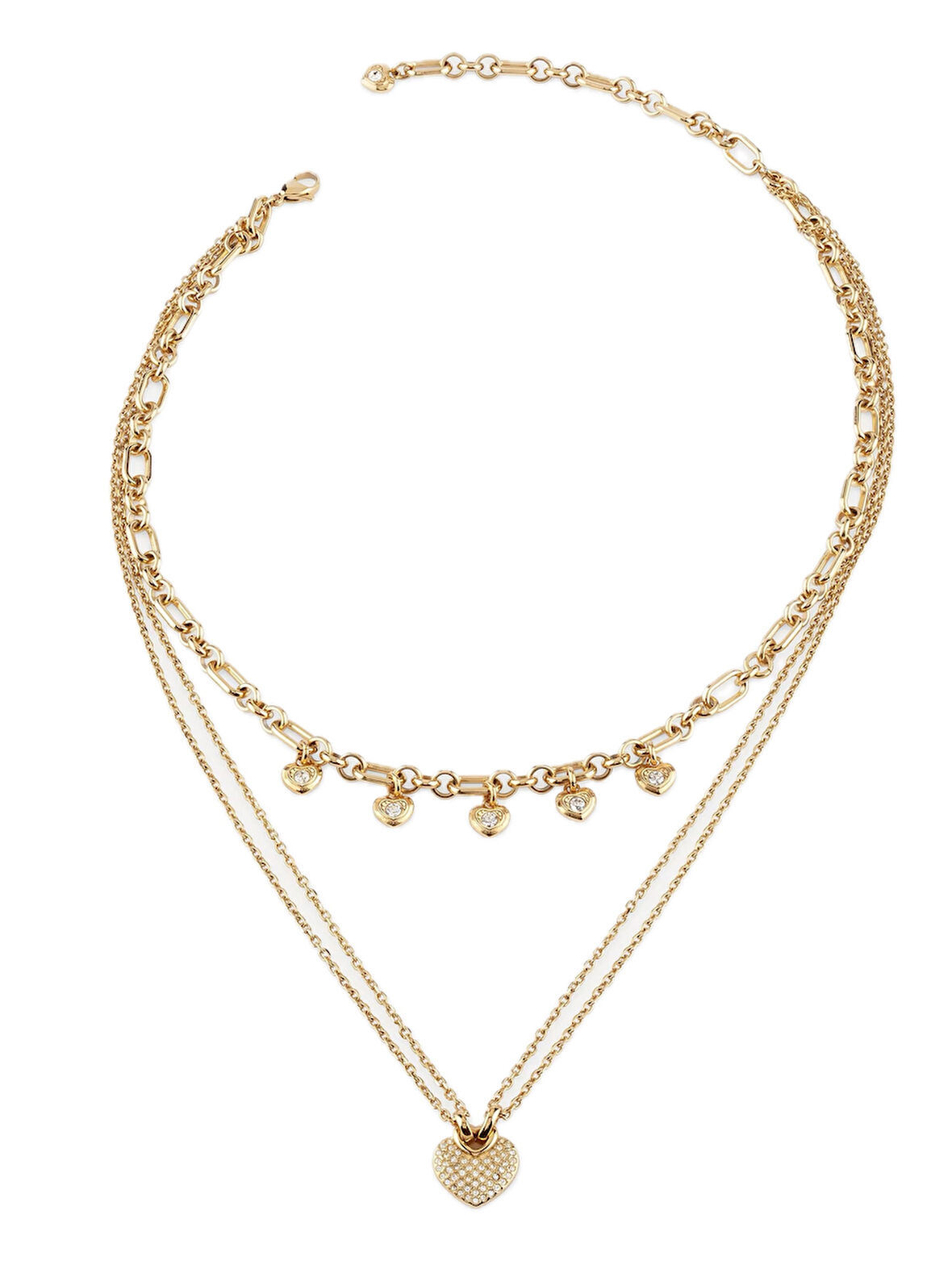 Guess Jgujubn05208jwygtu Kadın Kalpli Taşlı Kolye