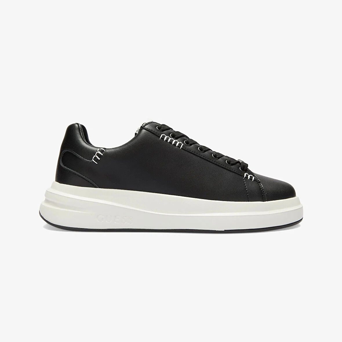 Guess Elba Erkek Siyah Deri Sneaker FMTLBALEA12-BLACK