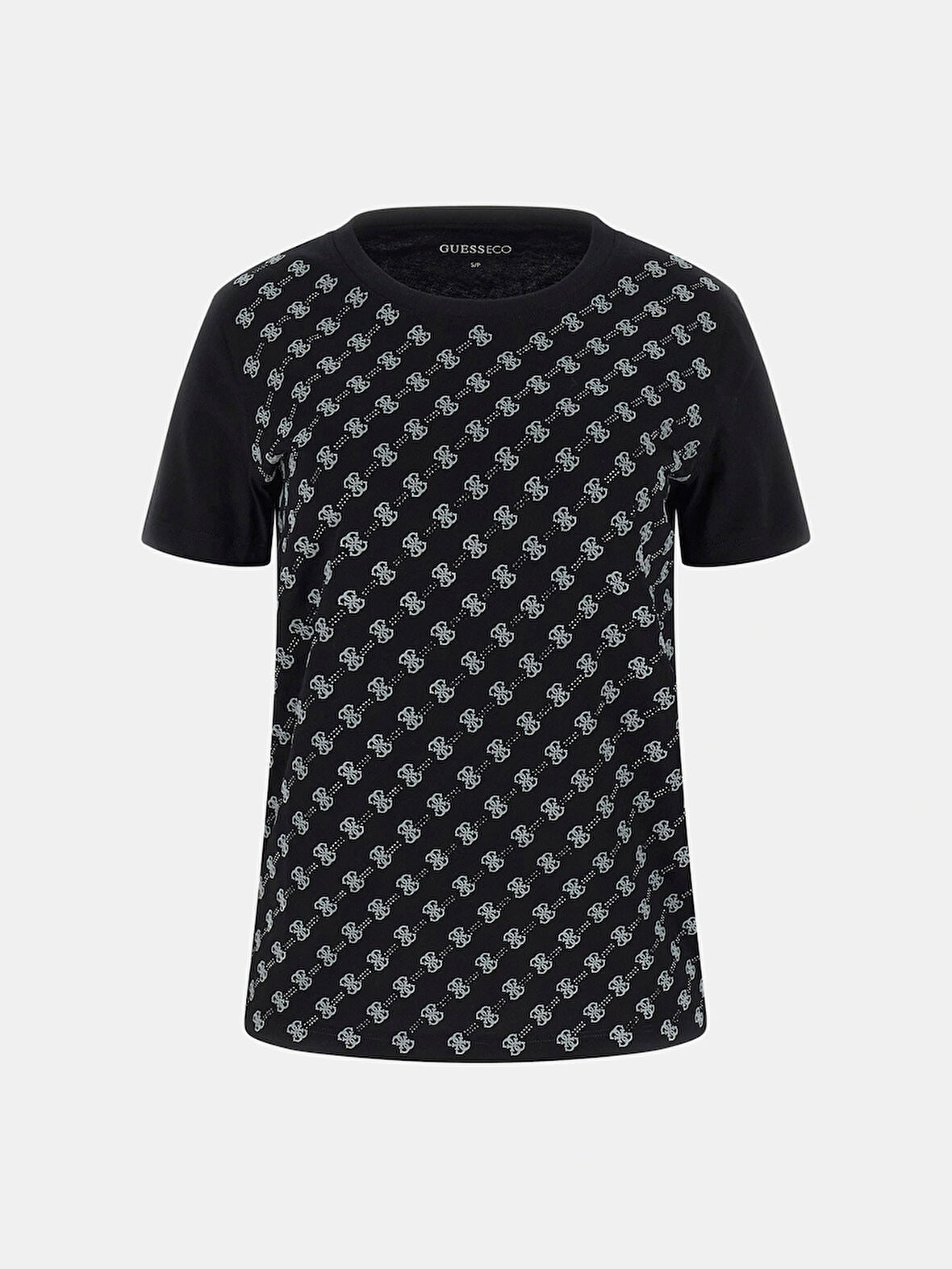 Guess Allover Kadın Siyah Regular Fit T-Shirt W5BI21I3Z14-JBLK