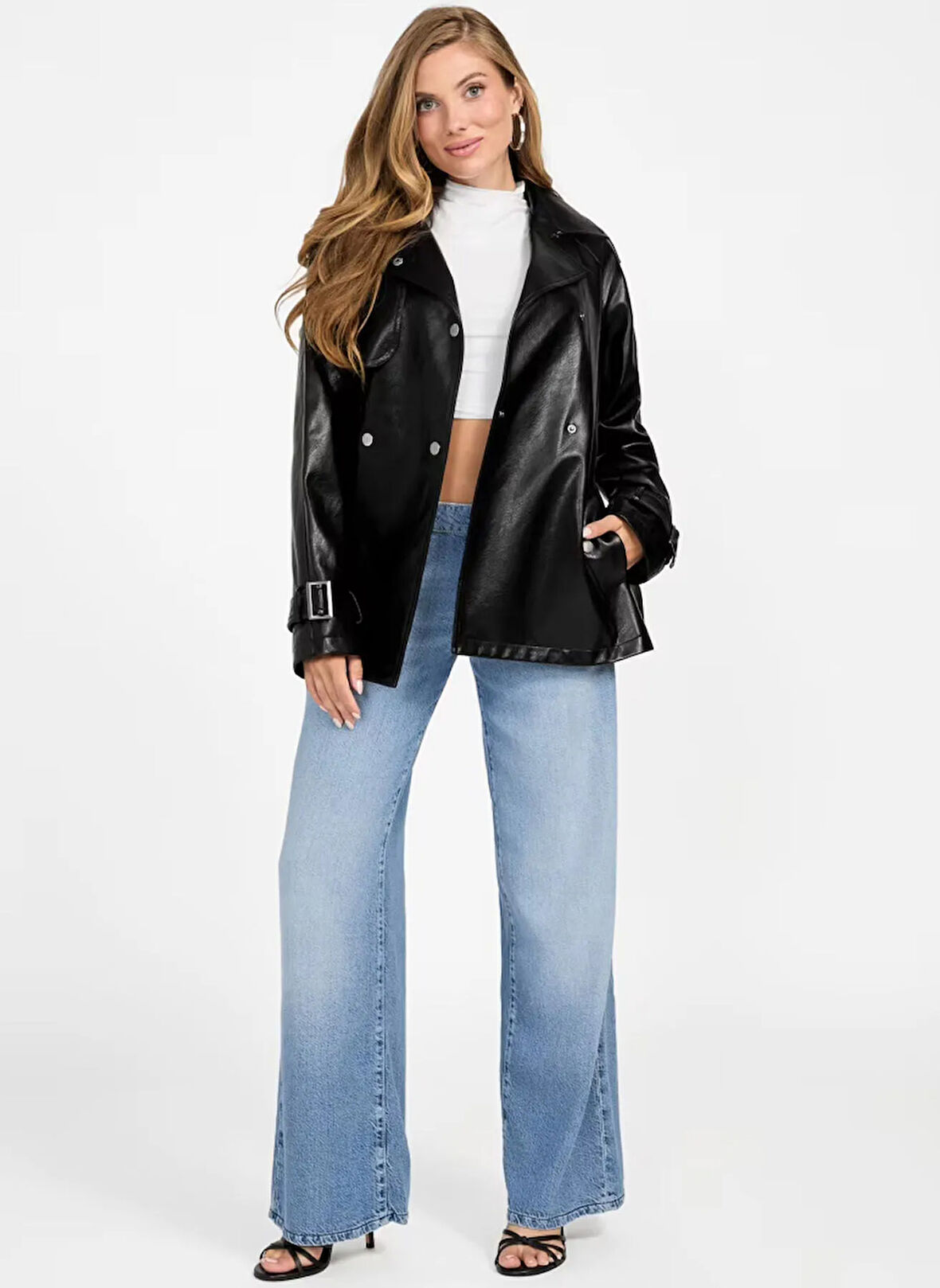 Guess Siyah Kadın Trençkot Marika Kadın Trençkot