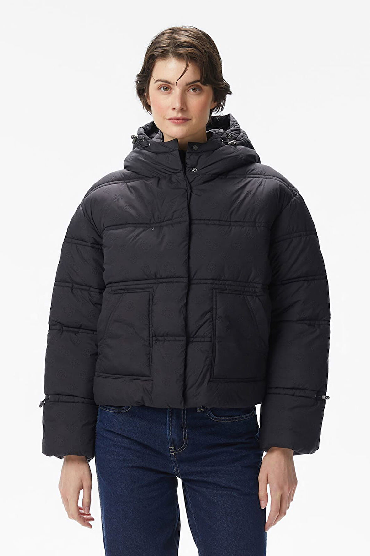 Kadın New Daisy Kapüşonlu Şişme Mont - Siyah | S