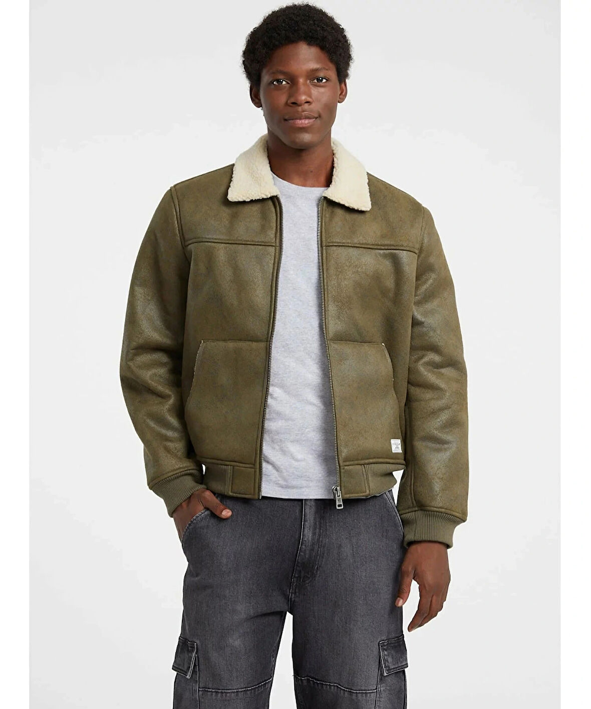 Guess Jeans Erkek Yeşil Bomber Ceket M5BL1DW1862-F8LJ