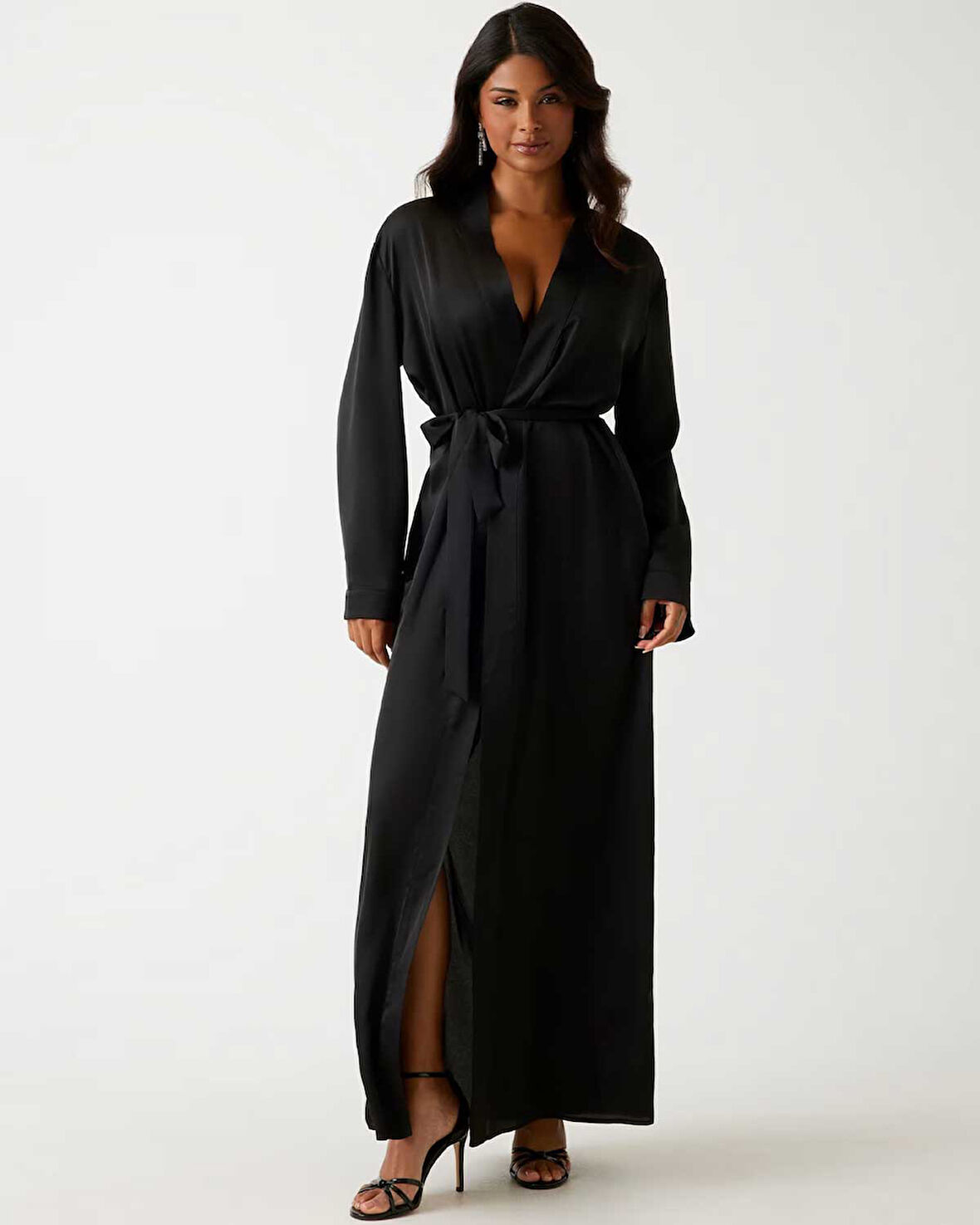 Guess Strass Kadın Uzun Kimono Sabahlık | M