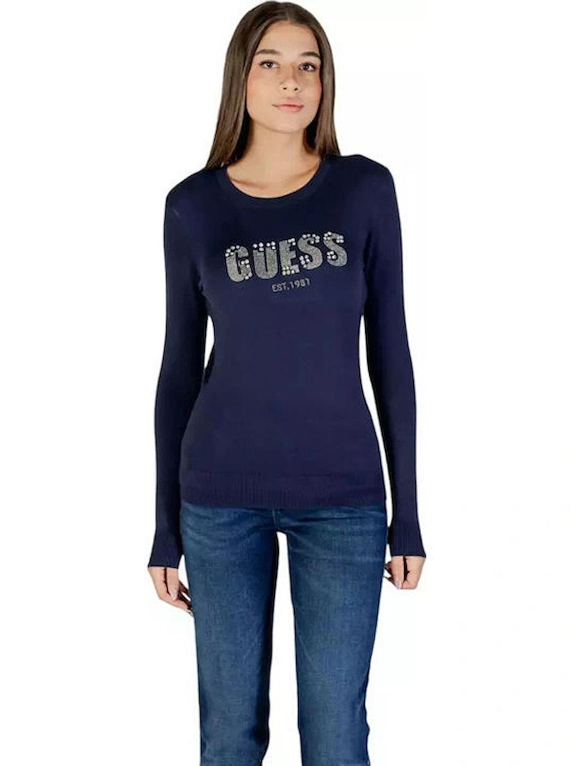 Guess Reyna Kadın Mavi Triko W5BR40Z2NQ2-G77G