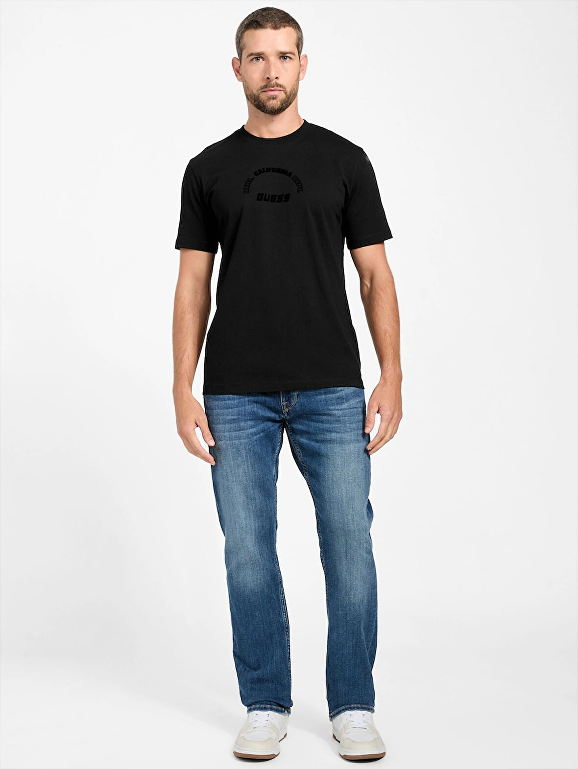 Guess Shiro Erkek Siyah Aktif Regular Fit T-Shirt Z5BI05I3Z14-JBLK