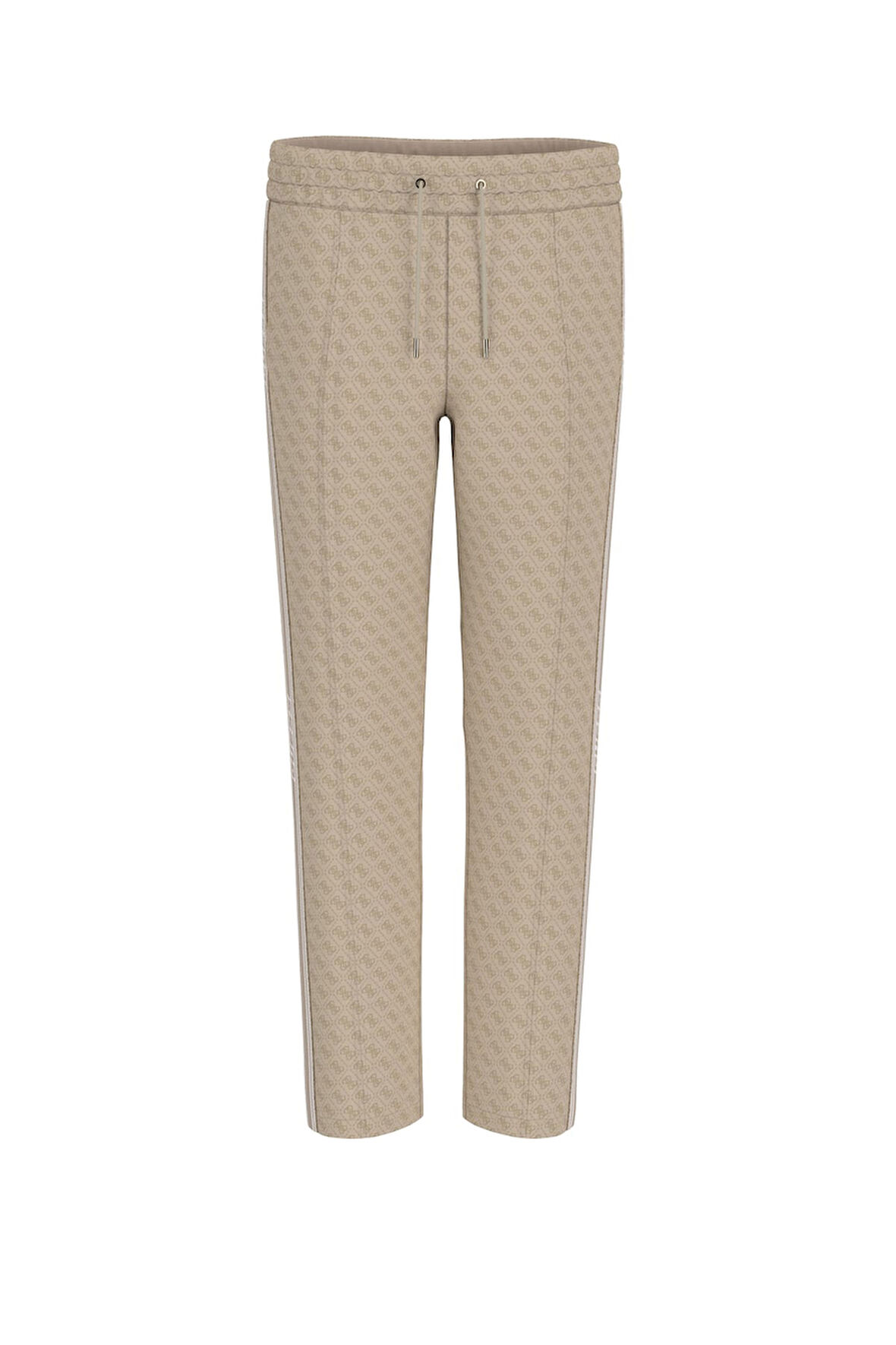 Erkek Parimo Regular Fit Monogram Desenli Aktif Eşofman Altı - Bej | L