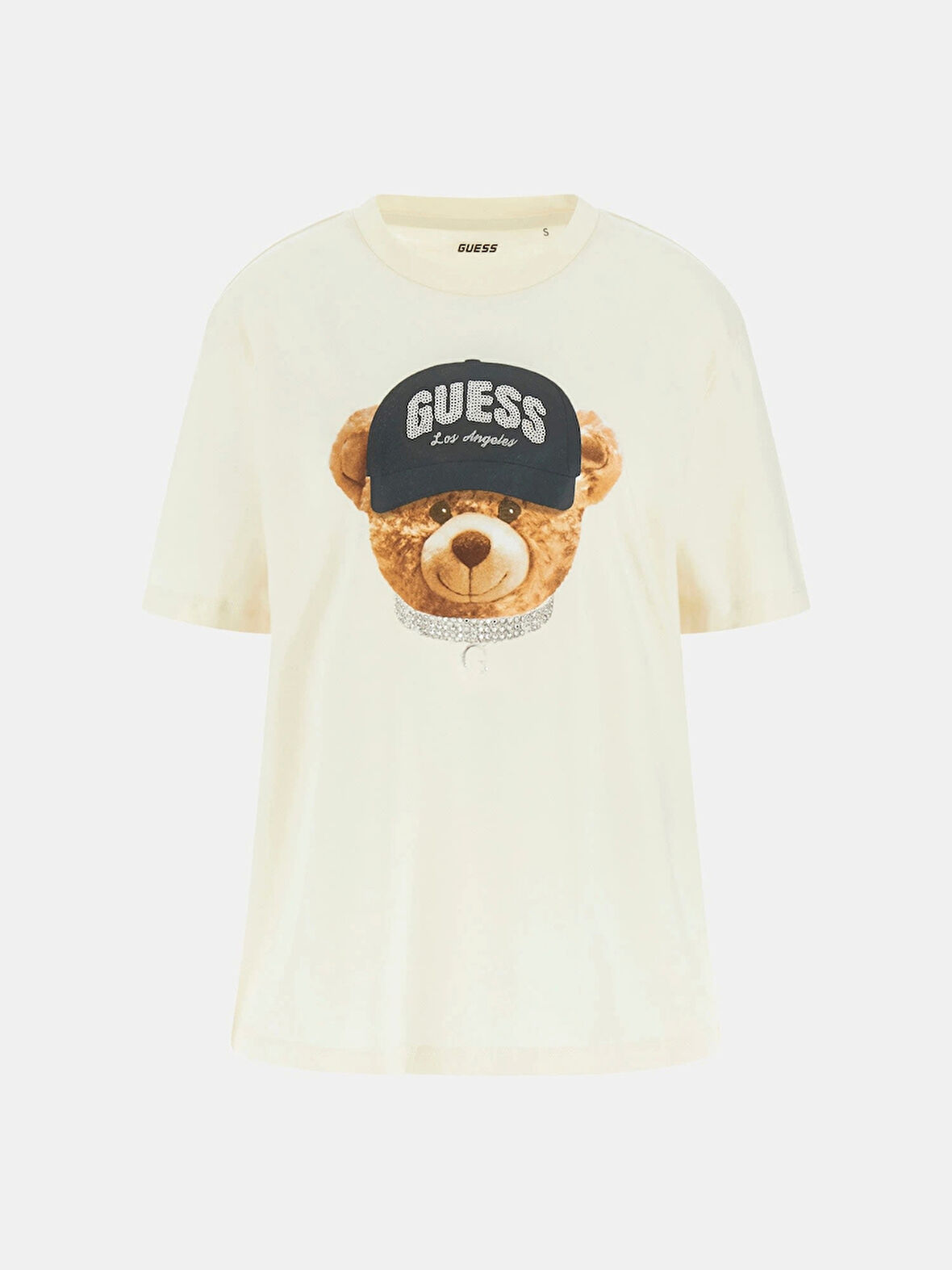 Guess Teddy Kadın Beyaz Aktif Regular Fit T-Shirt V5BI09I3Z14-G1O6