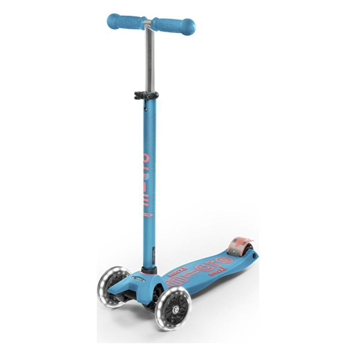 Micro Maxi Deluxe Aqua Mavi LED Işıklı Scooter-MCR.MMD078