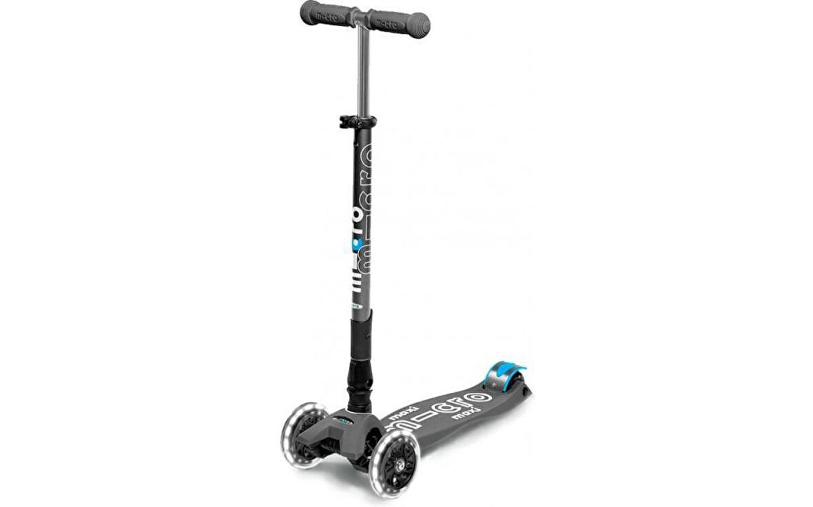 Micro Maxi Deluxe Katlanabilir Volcano Grey Gri Işıklı Scooter MMD094