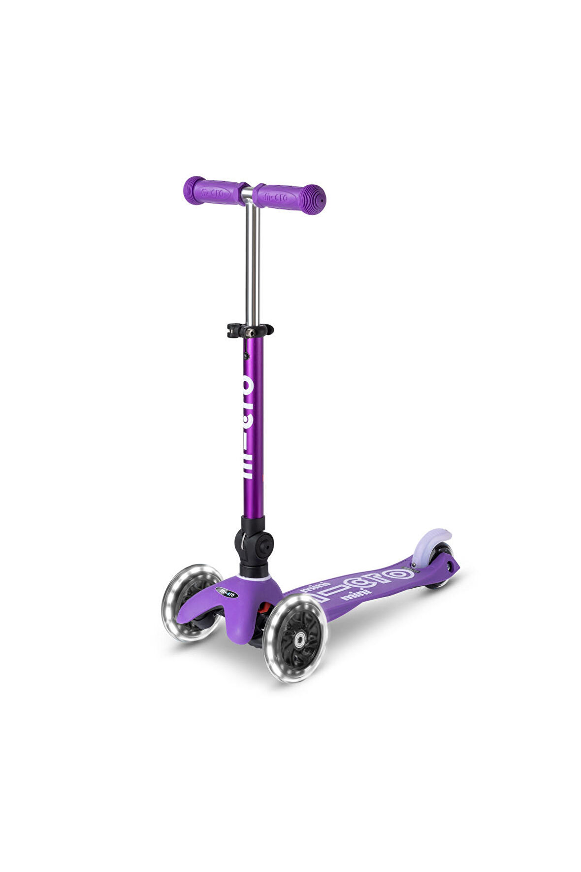 Mini Micro Scooter Deluxe Foldable LED Purple