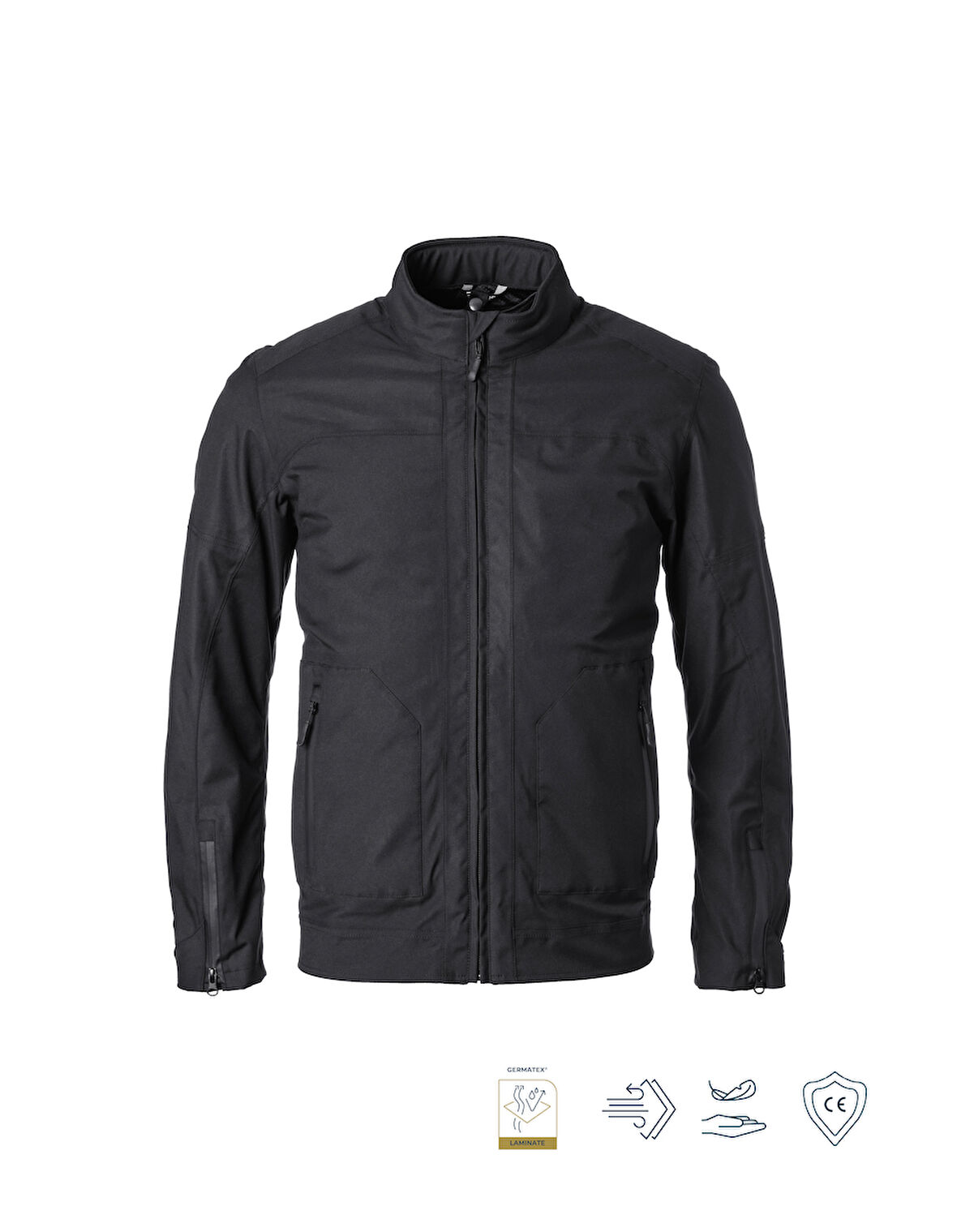 DOWNTOWN 4 Mevsimlik Korumalı Motosiklet Montu Siyah – Su ve Rüzgar Geçirmez