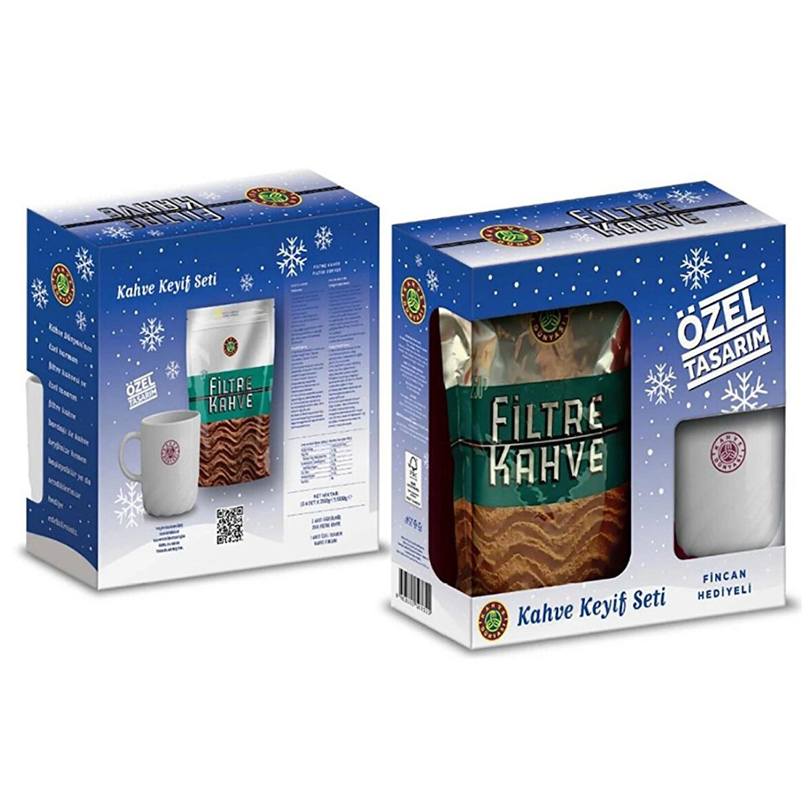 Kahve Dünyası Özel Tasarım Kahve Keyif Seti - 2 Adet Filtre Kahve 250g (Fincan Hediyeli)