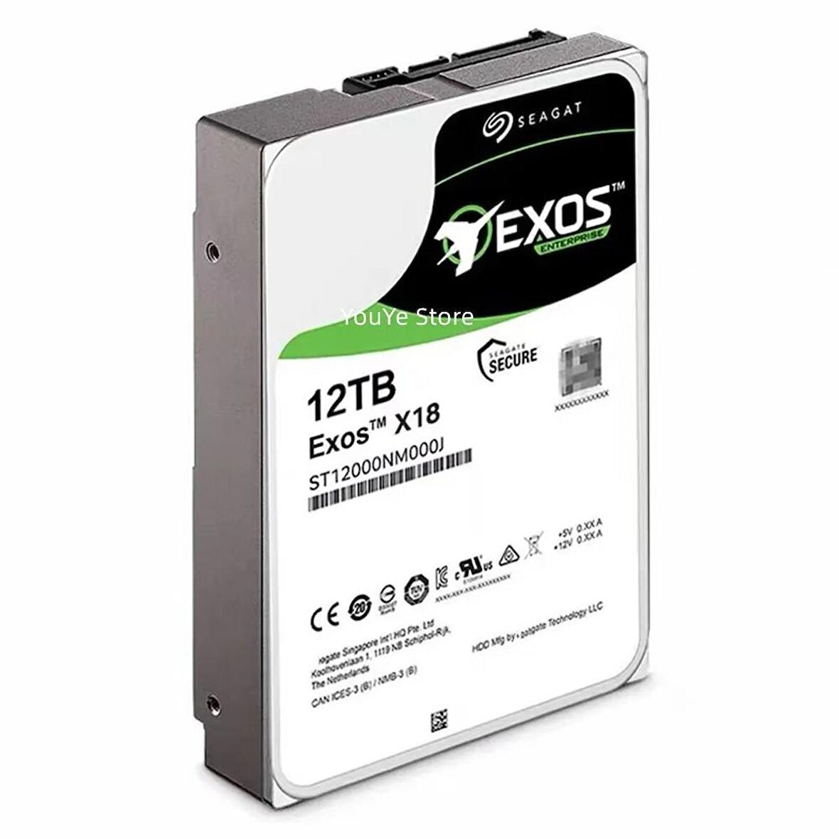 SEAGATE 12TB EXOS ST12000NM000J 7200 RPM 256MB SATA-3 Enterprise Nas Diski