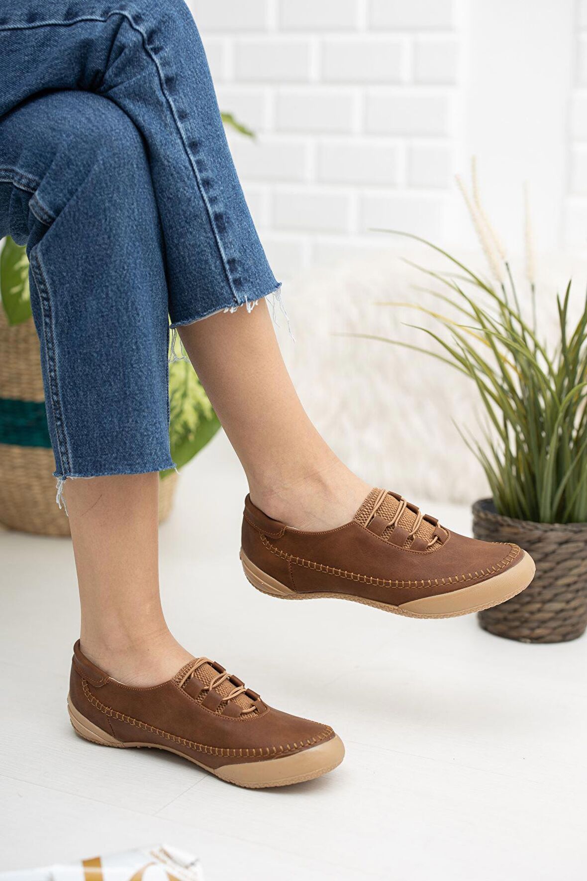 Ortapedik Ped Kadın Taba Ayakkabı