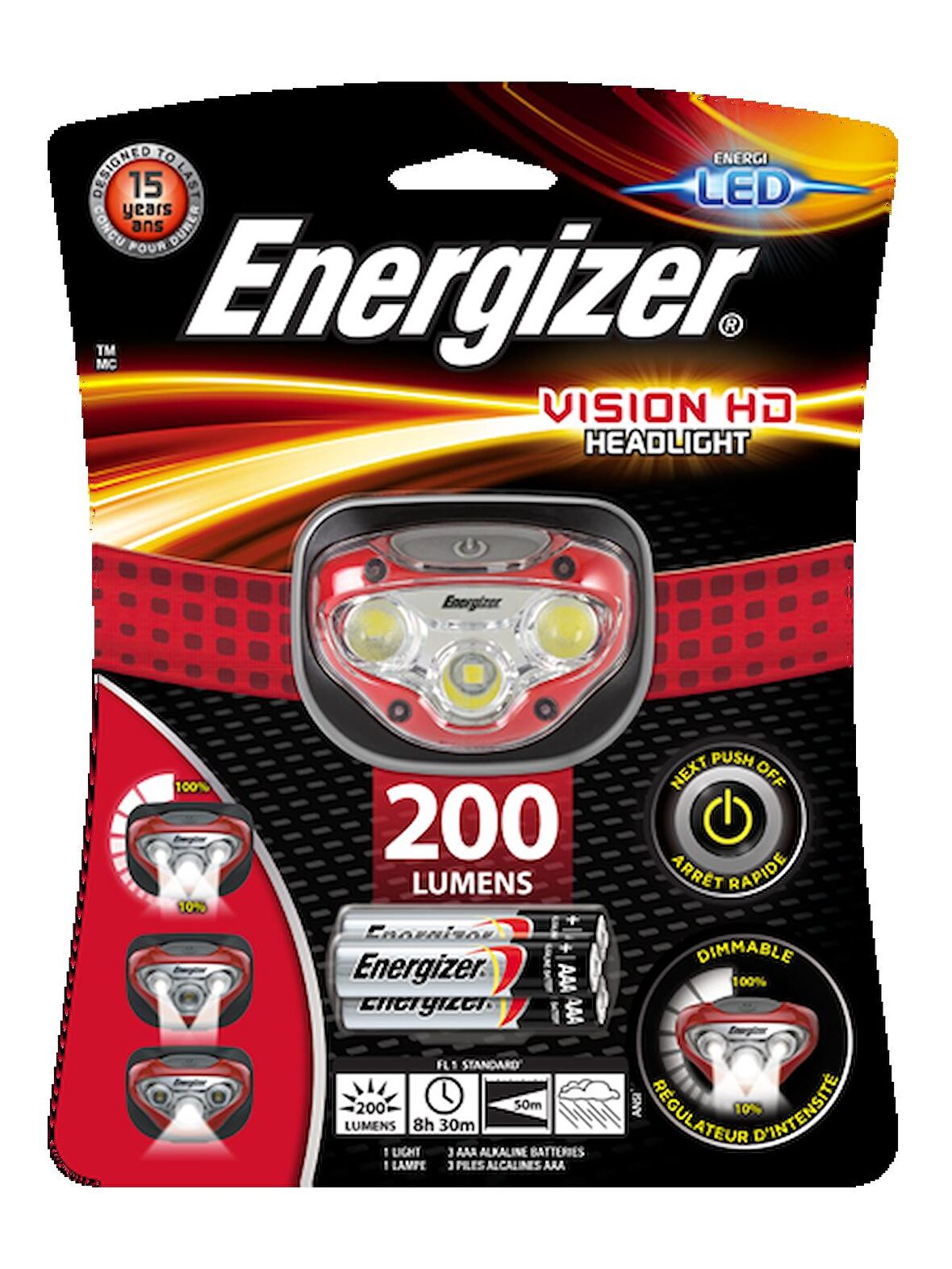 Energizer Vision Hd Headlight 3W Kafa Feneri