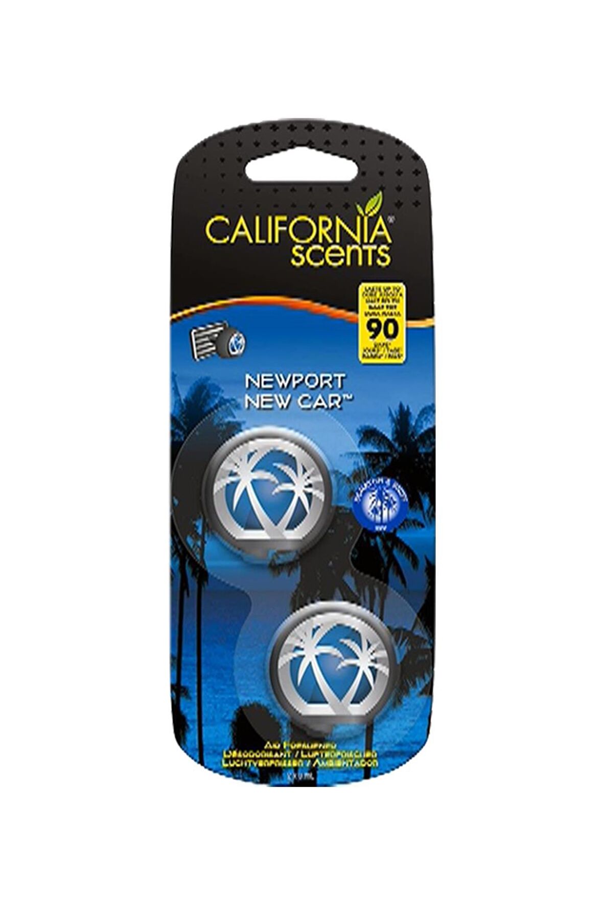 California Scents Mini Diffuser "Newport New Car" Kalorifer Geçme Koku 2'li Set