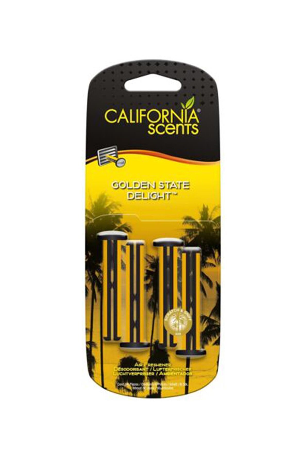 California Scents Vent Stick "GoldenS Delight" Kalorifer Geçme Koku 4'lü Set