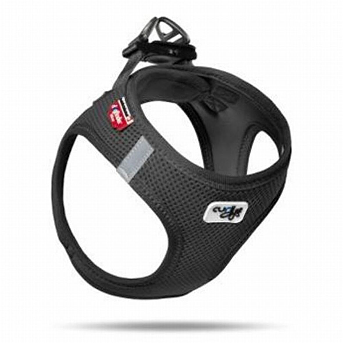 Curli Air-Mesh Küçük Irk Köpek Göğüs Tasması 26-30cm Siyah 3XS