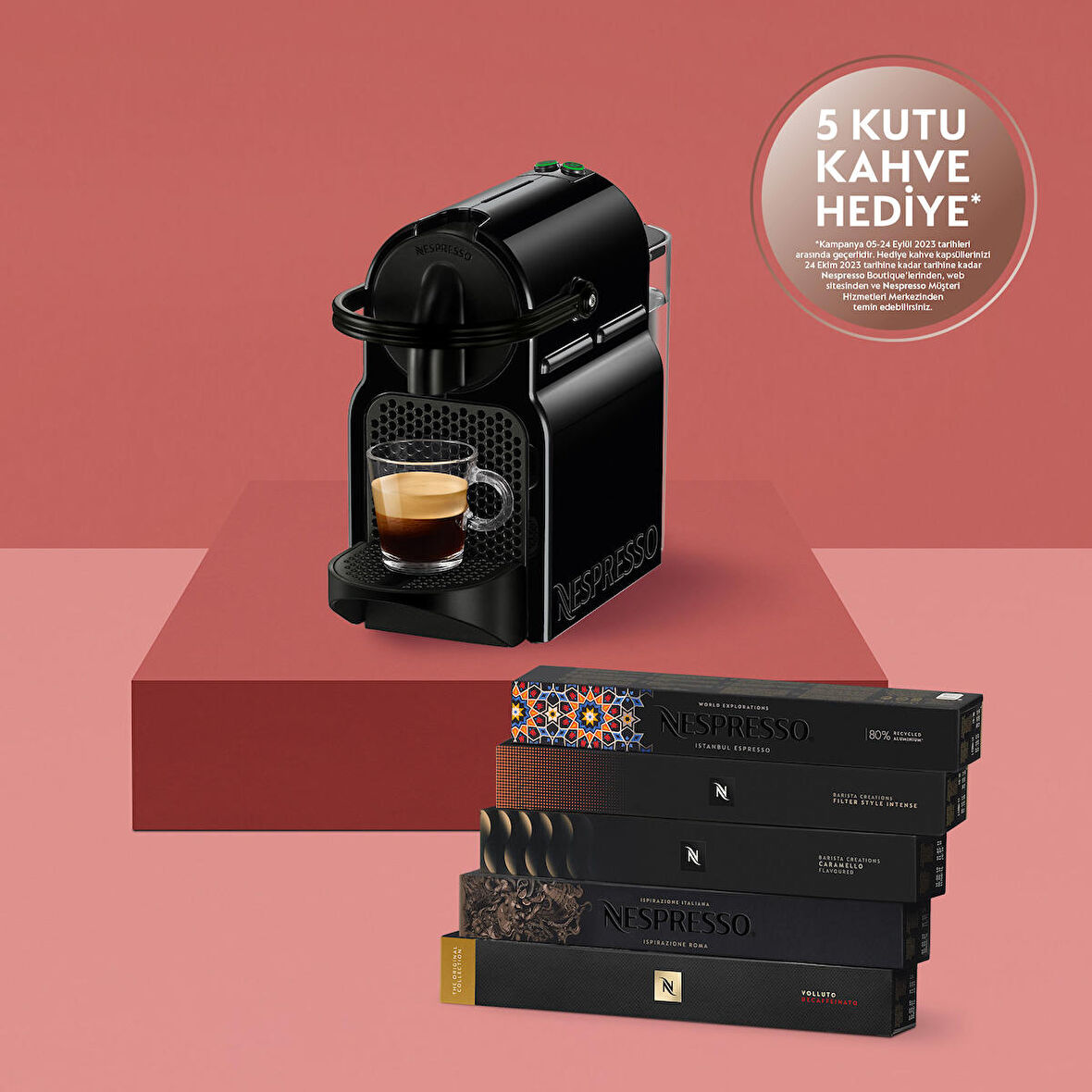 Nespresso D40 Black Inissia Kapsüllü Kahve Makinesi