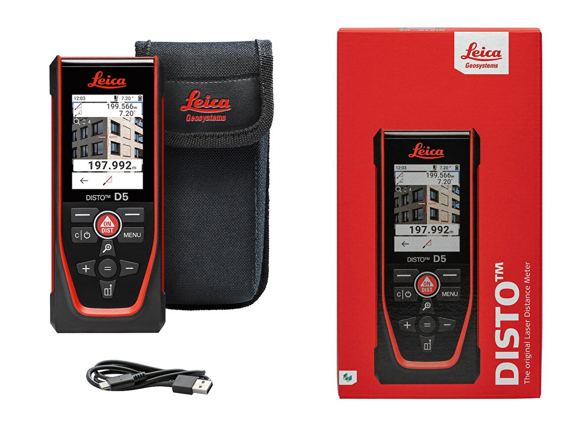 LEICA DISTO D5 Bluetooth ve Kameralı Lazer Metre (200 Metre)