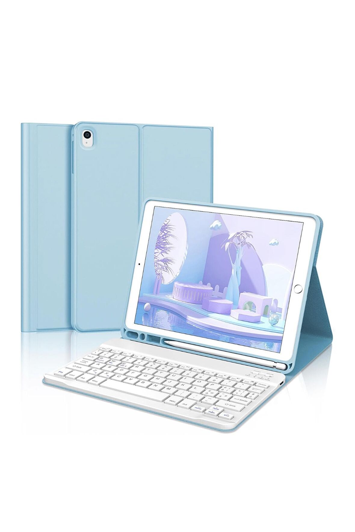Qpen iPad Air 2 9.7 inç  Uyumlu Klavyeli Tablet Kılıfı