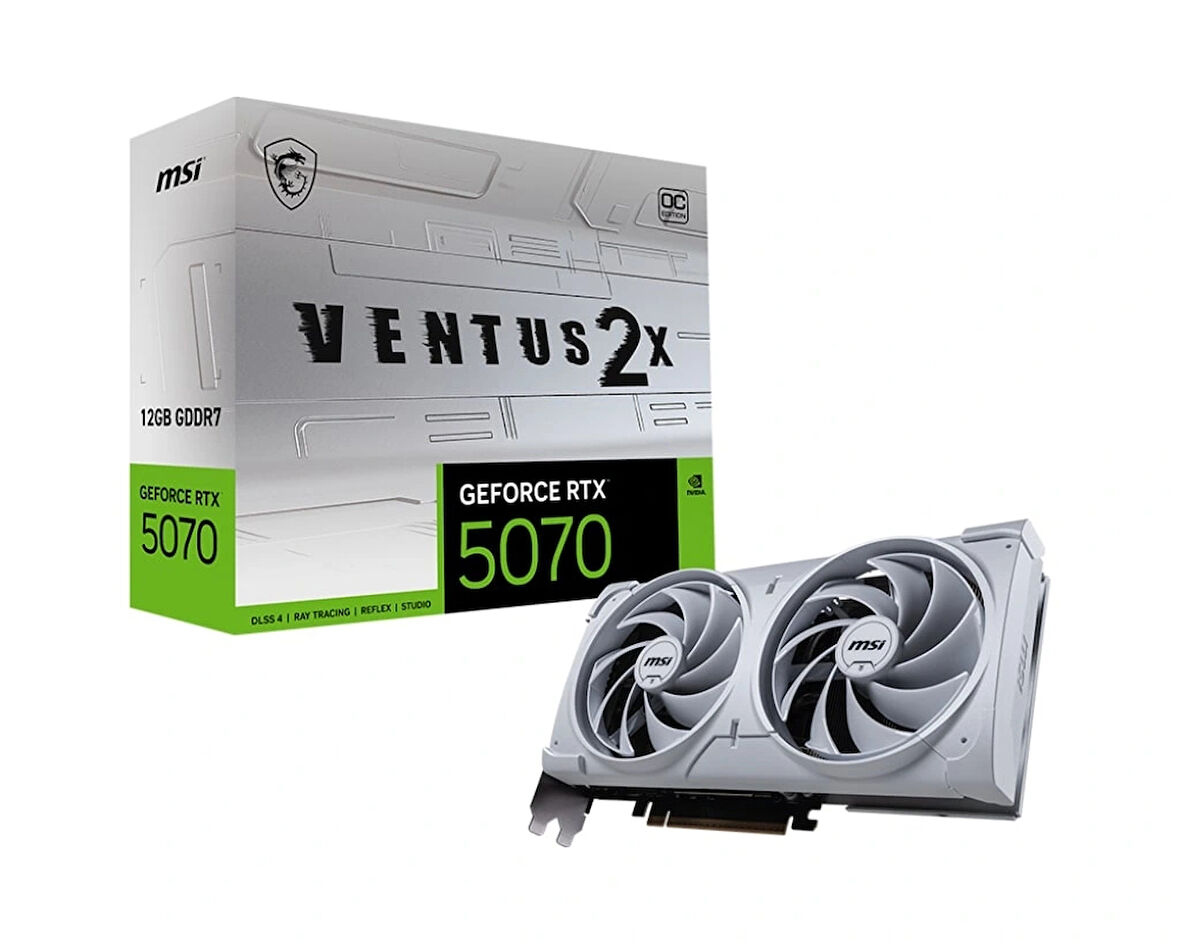 Msı Geforce 5070 12g Ventus 2x Oc Whıte 192bıt Vga