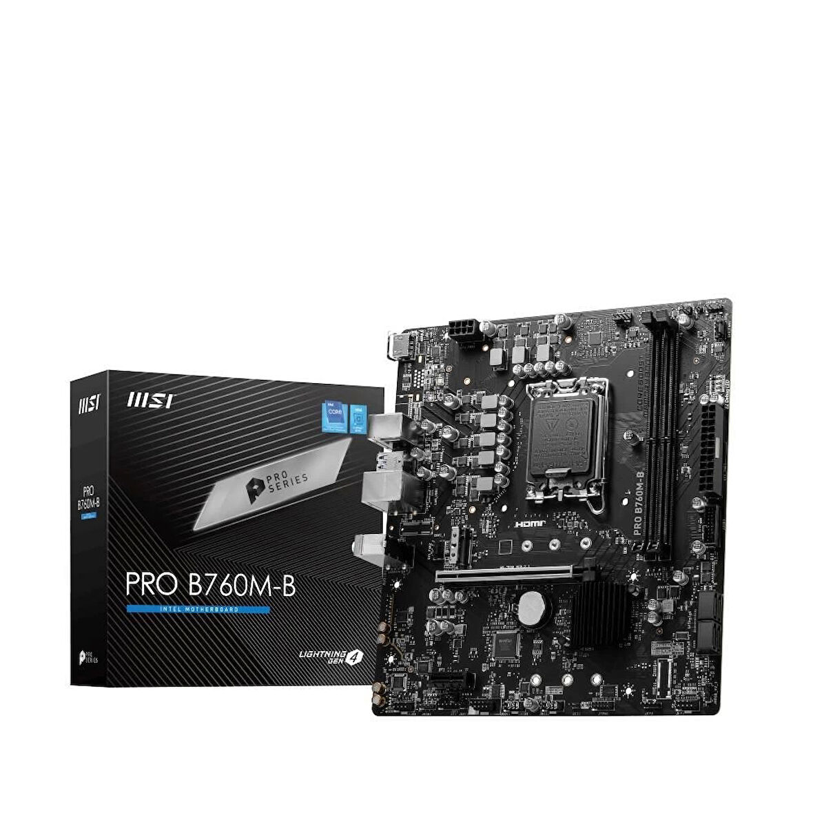 Msı Pro B760m-b Ddr4 4800(oc) Pcı-e M.2 Usb3.2 Hdmı Matx