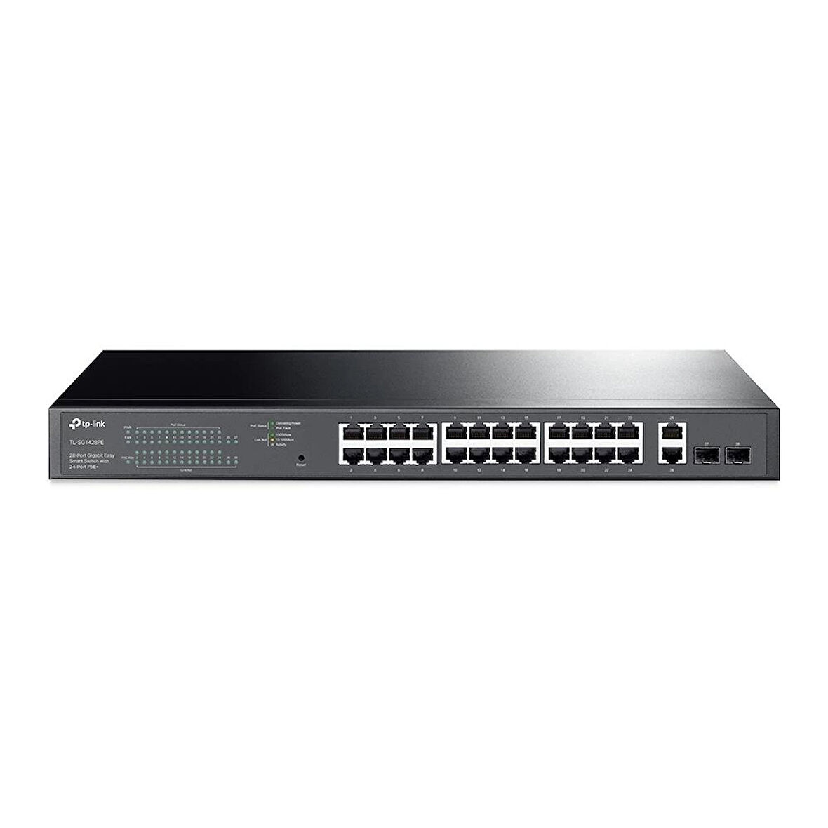 Tp-lınk Tl-sg1428pe 24 Port Gıgabıt + 2xgıgabıt Rj45/sfp Uplınk Yönetilebilir 250w Poe Rackmount Swıtch