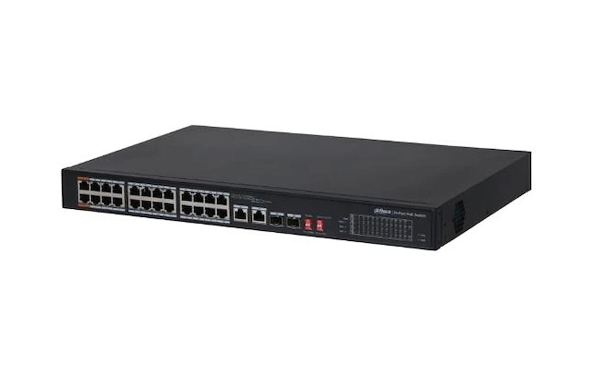 Dahua Pfs3226-24et-240 24 Port 24xfe-2xge-2x1ge/sfp 240w Hi-poe Switch