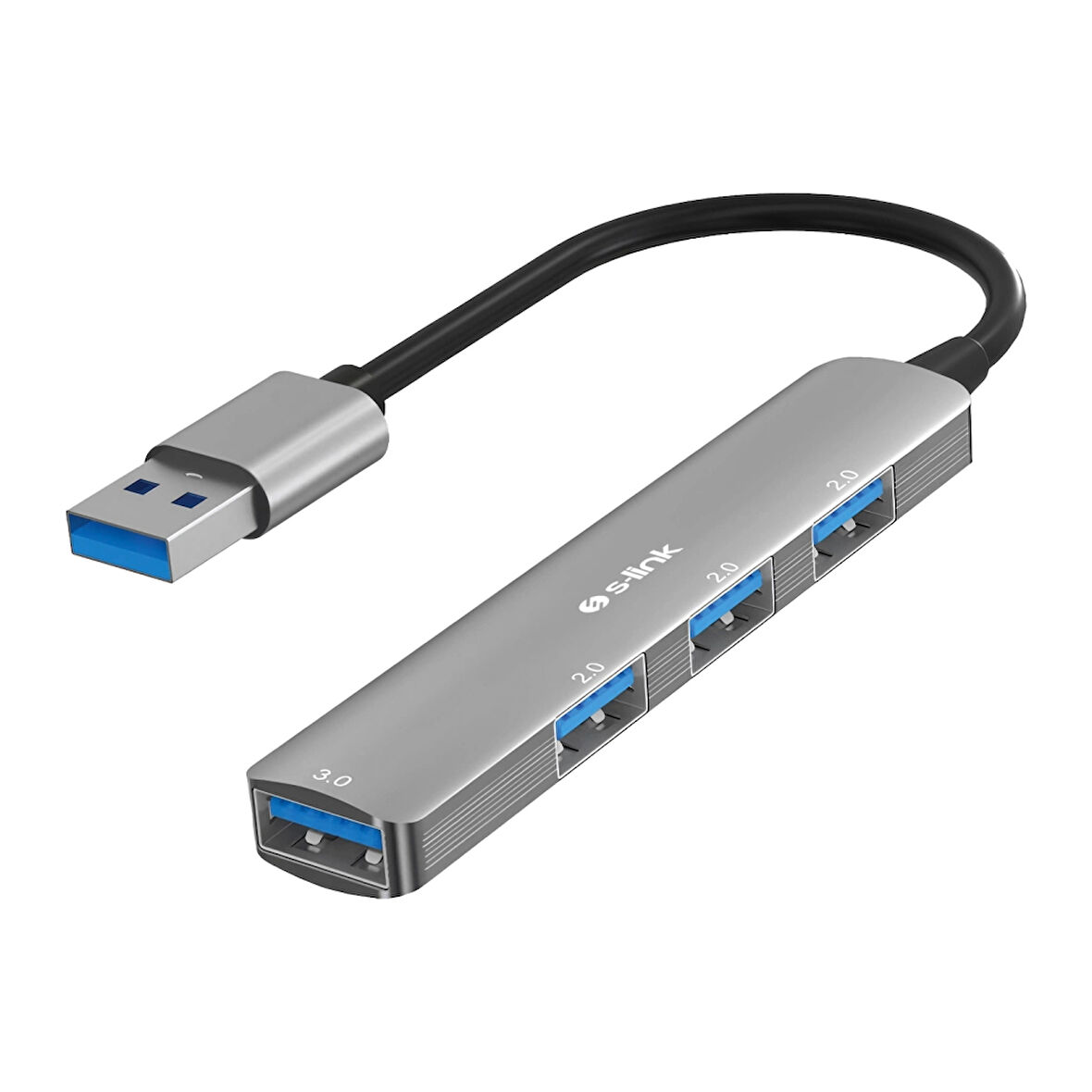 S-lınk Sw-u333, Usb3.0 To 3xusb 2.0, 1xusb 3.0, Metal, Usb Hub
