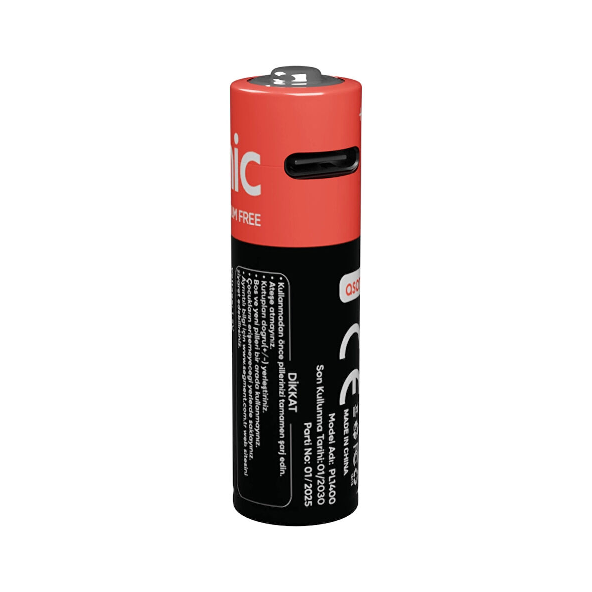 Asonıc Pl1400, Aa, Şarjlı Pil, 1.5volt, 1400mah/2600mwh, Type-c İle Kolay Şarj,  2 Li Paket (usb To Type-c Kablo Hediye)