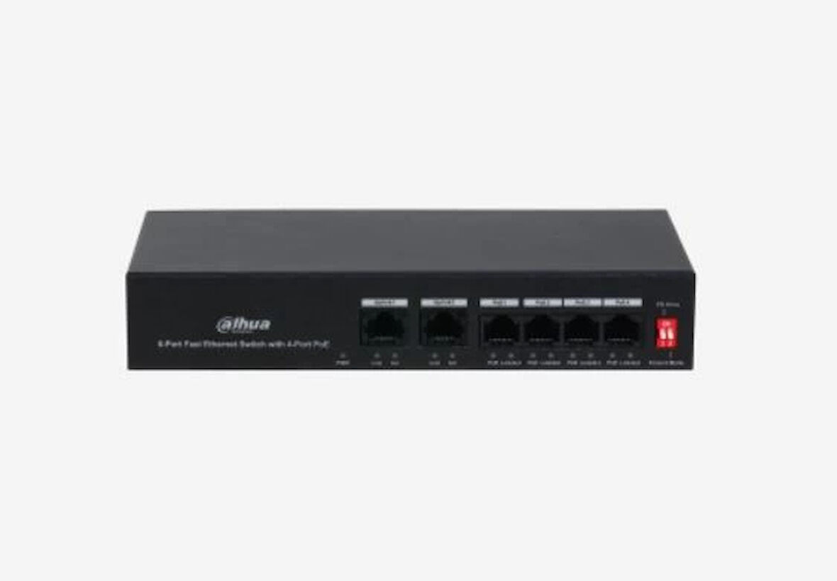 Dahua Pfs3006-4et-36 6 Port 4xfe-2xfe 36w Poe Switch