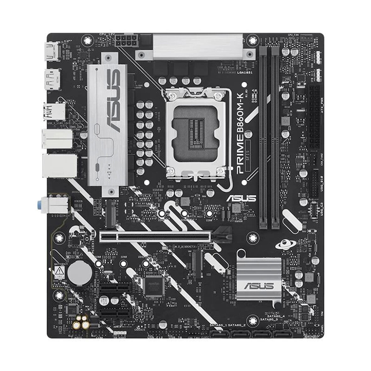 Asus Prıme B860m-k Ddr5 8800mt/s 1xhdmı 1xdp 2xm.2 Usb 3.2 Matx 1851p (ıntel Ultra Processors Serıes 2)
