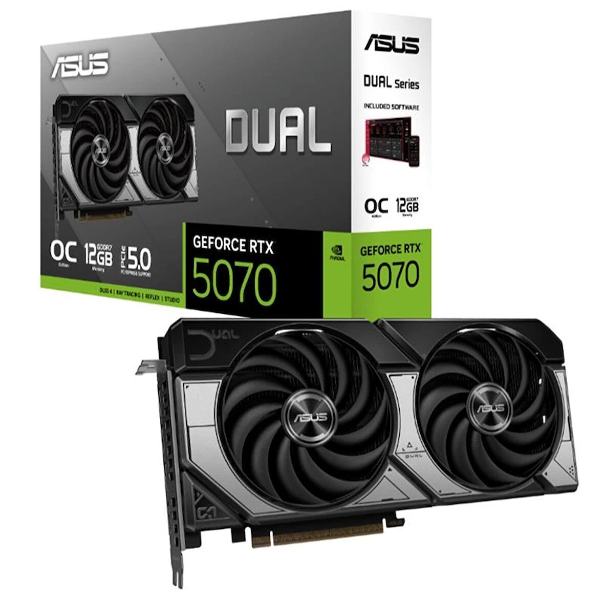 Asus Geforce Dual-rtx5070-o12g 12gb Gddr7 192bıt 3xdp 1xhdmı Ekran Kartı