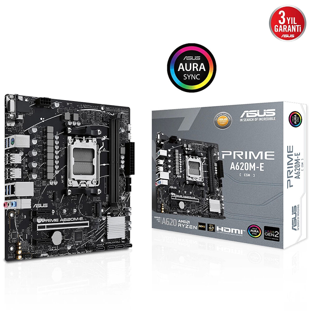Asus Prıme A620m-e-csm Ddr5 M.2 Hdmı Matx Am5