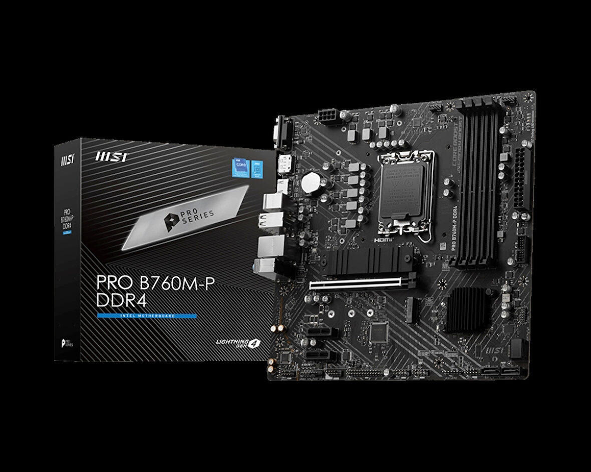 Msı Pro B760m-p Ddr4 4800(oc) Ddr4 Hdmı Dp M.2 Atx 1700p