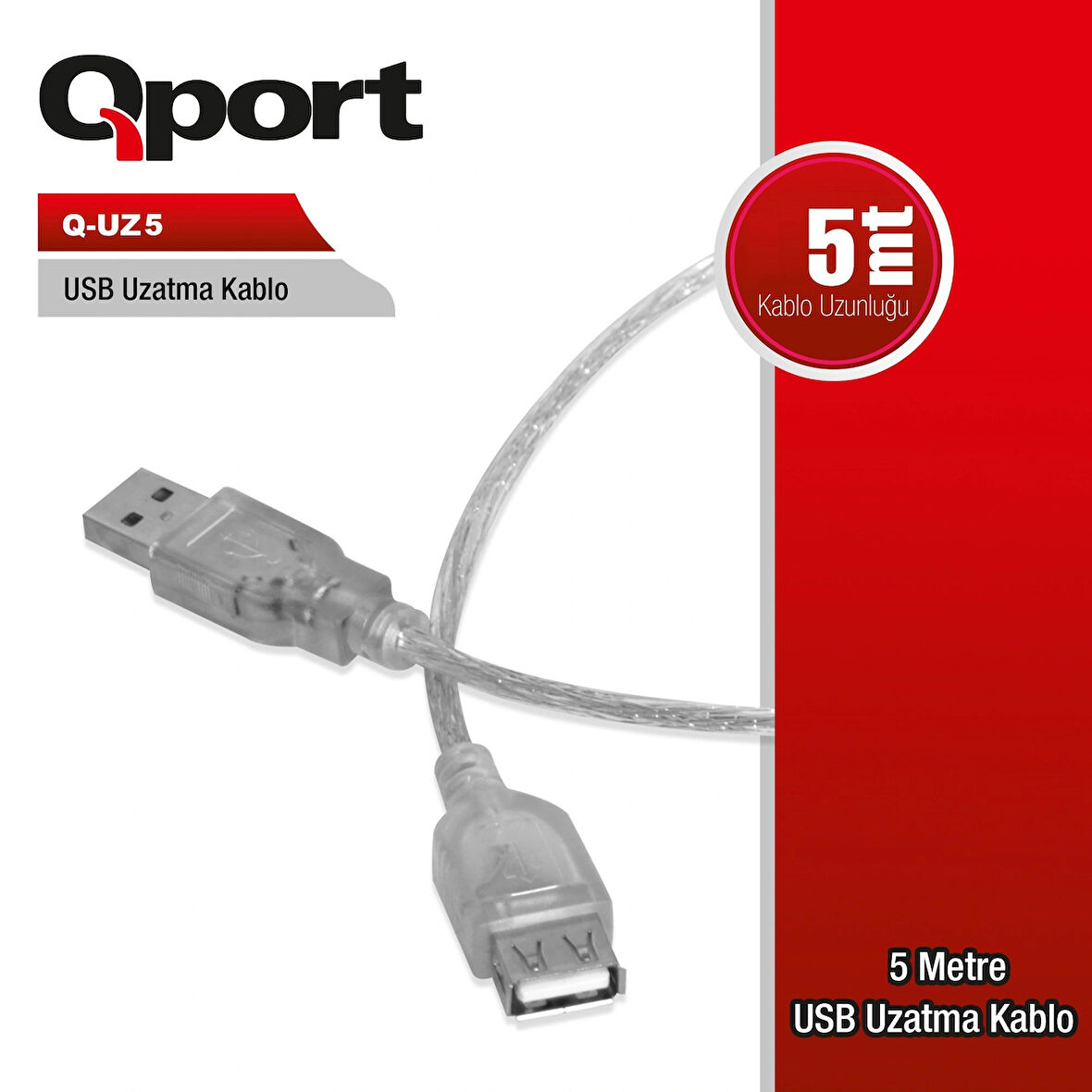 Qport Q-uz5 5m Usb2.0 Uzatma Kablosu
