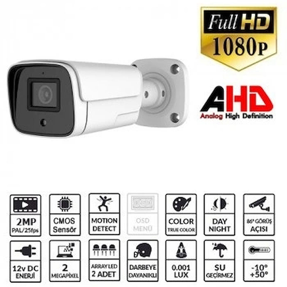 Ezcool Ez-2040hd 2 Mp 3.6mm Lens Ahd Bullet Kamera