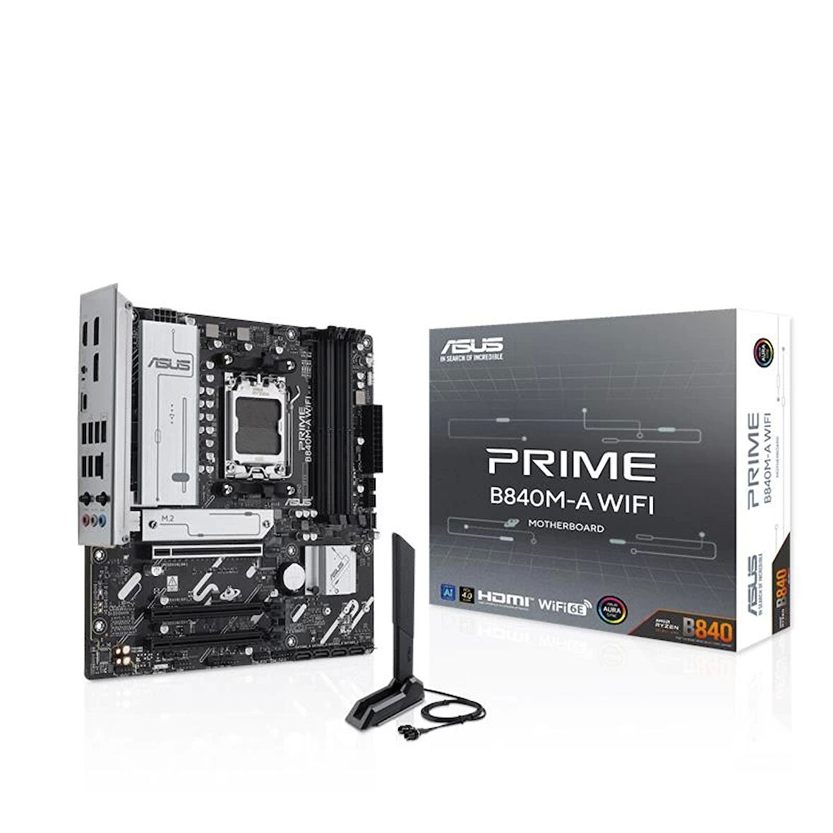 Asus Prıme B840m-a Wıfı Ddr5 7600mt/s 1xhdmı 2xdp 3xm.2 Am5 (amd Am5 9000/8000/7000 Serileri İle Uyumlu)