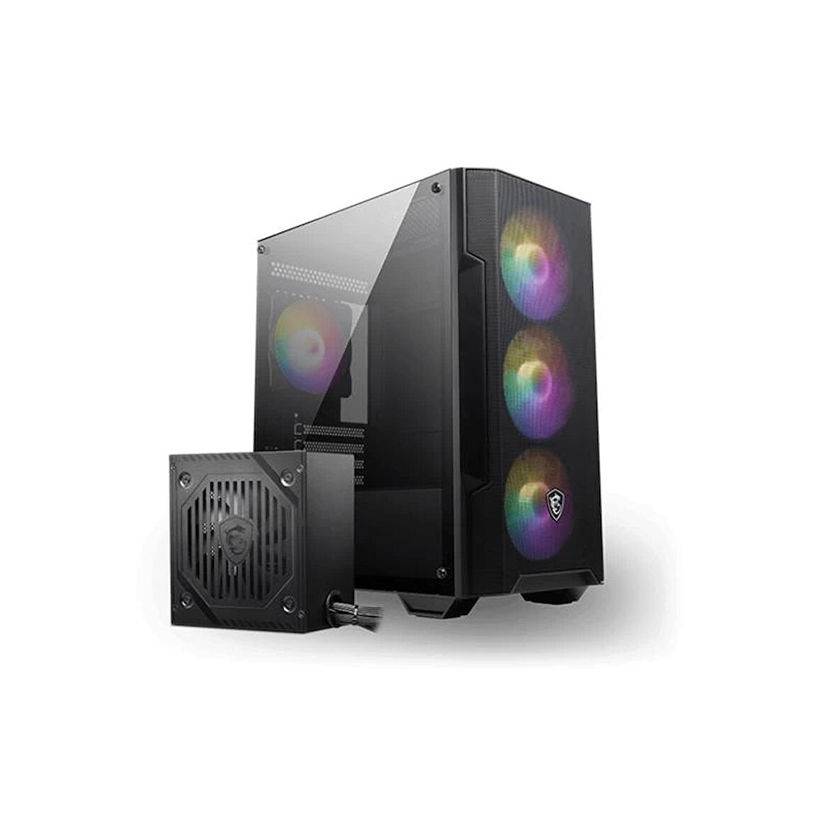 Msı Mag Forge M100a D60 Akrilik Yan Panel 3x120mm 1x120mm Argb Fan 600w 80+ Psu Matx Gamıng Kasa