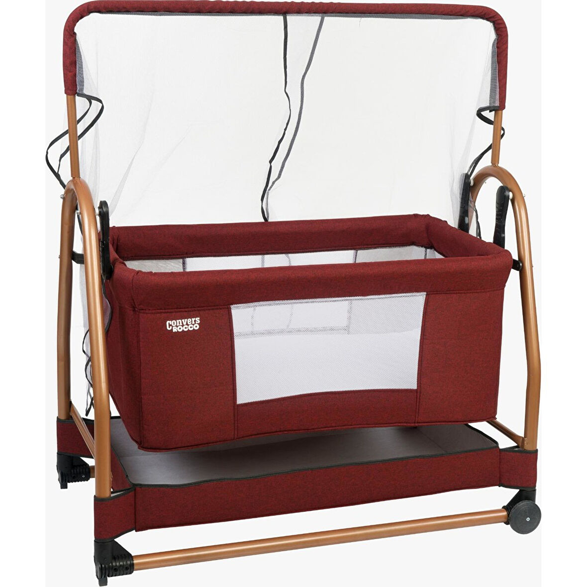 Rocco Sallanabilir Bebek Beşik - Bordo