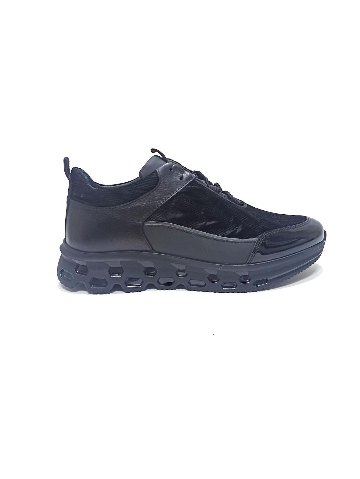MARCOMEN SİYAH DERİ ERKEK SNEAKER AYAKKABI